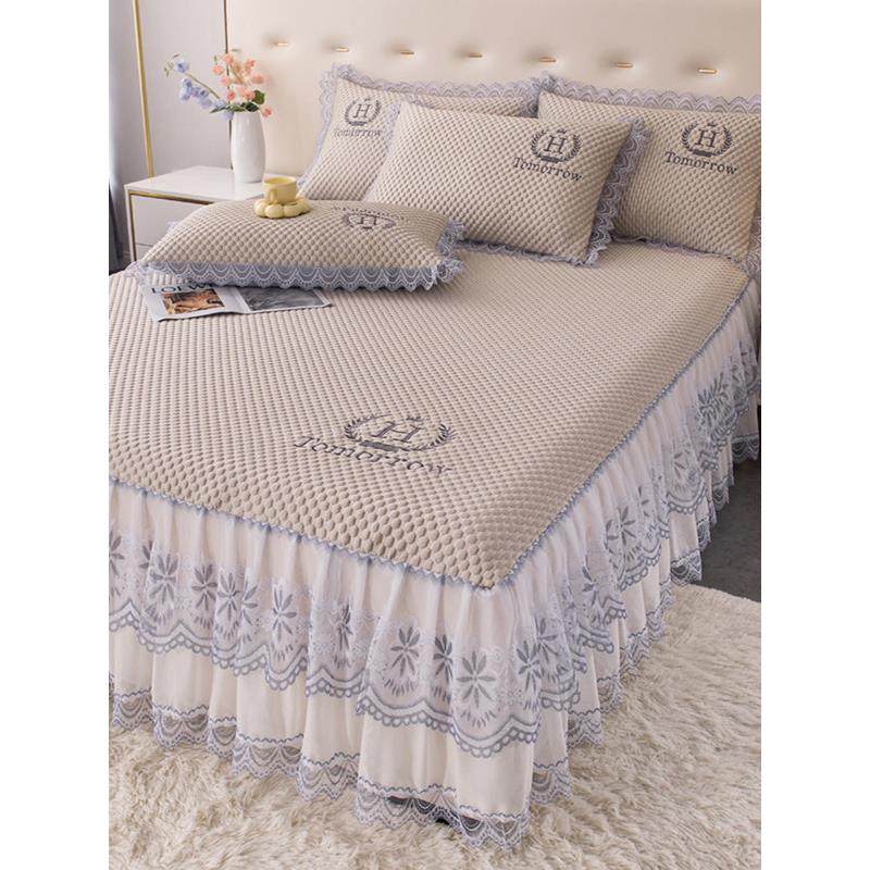 夏季冰蚕豆垫三件套床裙公主风格机洗凉爽空调软垫,淘宝优惠券,粉丝福利购,淘宝优惠卷