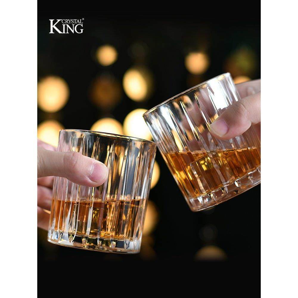 酒杯高级感家用威士忌古典杯水晶玻璃啤酒杯果汁喝水杯酒吧洋酒杯 - 图2