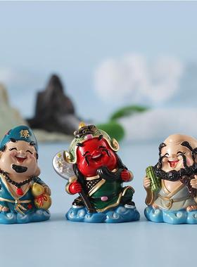 小神仙桌面摆件车载月老文昌关公送子观音家居装饰品创意生日礼物