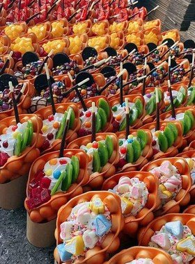 定制仿真鸡蛋仔模型港式广告水z果饼干冰淇淋激凌蛋糕陈列摆设食