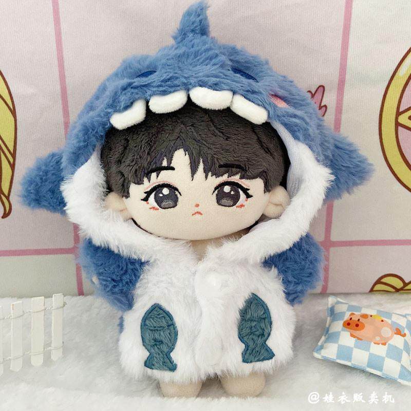 20cm娃衣可爱鲨鱼连帽衣外套超萌睡衣人性公仔棉花娃娃替换装配件,淘宝优惠券,粉丝福利购,淘宝优惠卷