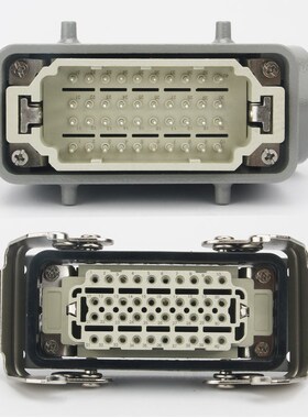 矩形重载连接器40芯H16B-HDD-040工业防水航空插头插座10螺丝接线