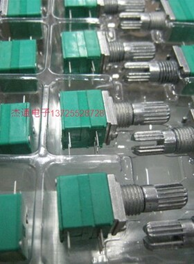 台产精密10%电位器R097型B1K-5K-10K-20K-50K单联带开关15mm花轴