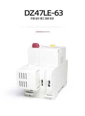 漏电开关 2P63A DZ47LE双极32A漏电保护器家用空开断路器空气开关