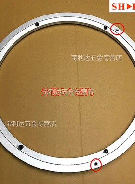 16寸400餐桌转盘轴承铝合金圆桌木质转动台玻璃桌子轨道旋转底座