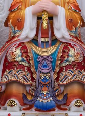 龙王龙母神像汉白玉彩绘天青四海龙王龙王母娘娘供奉摆件风调雨顺