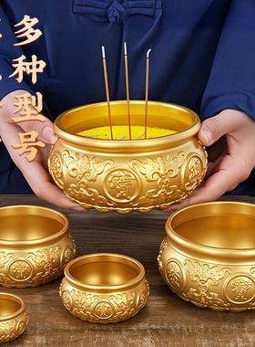 铜香炉聚宝盆家用供奉薰香上供上香财佛前供佛烧香招财檀香沉香炉