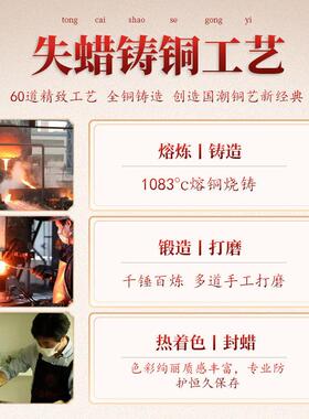 貔貅摆件黄铜一对大号家用客厅玄关店铺开业贺礼礼品办公室装饰物