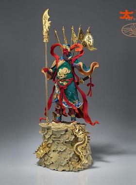 太铜《智勇无敌》客厅桌面铜关公摆件 家居装饰工艺品