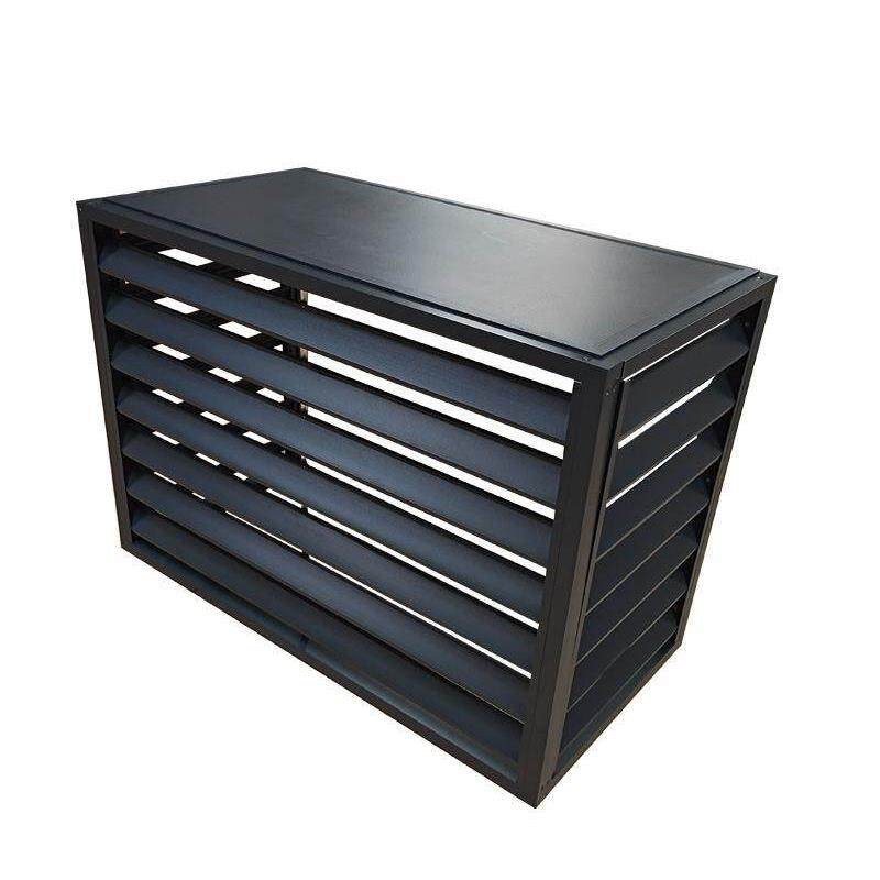 铝合金室外空调外机机箱保护罩外墙防雨遮阳百叶窗格栅空调防护罩 - 图1