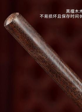 戴玉堂黑檀软毛笔观音佛像摆件除尘笔佛尘扫家用佛堂佛龛清理工具