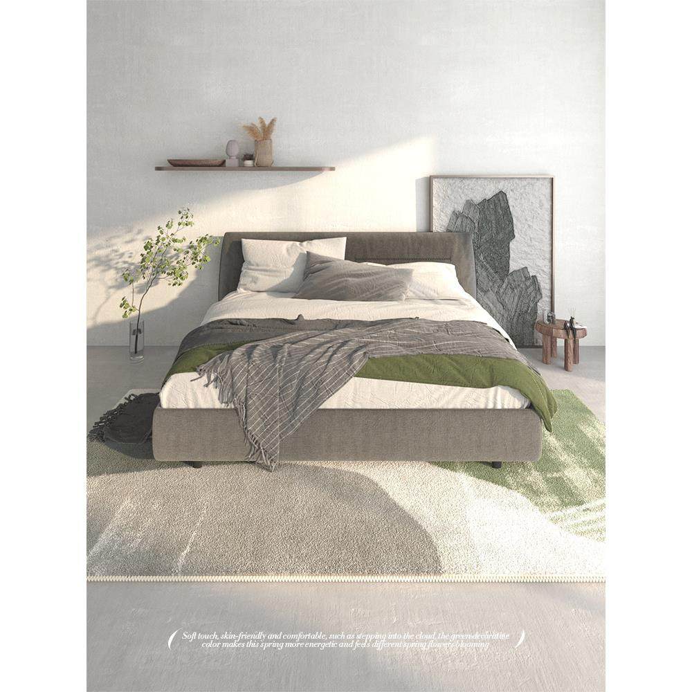 长条床边地毯绿色侘寂客厅地毯羊羔绒卧室床前沙发茶几毯飘窗地垫,淘宝优惠券,粉丝福利购,淘宝优惠卷