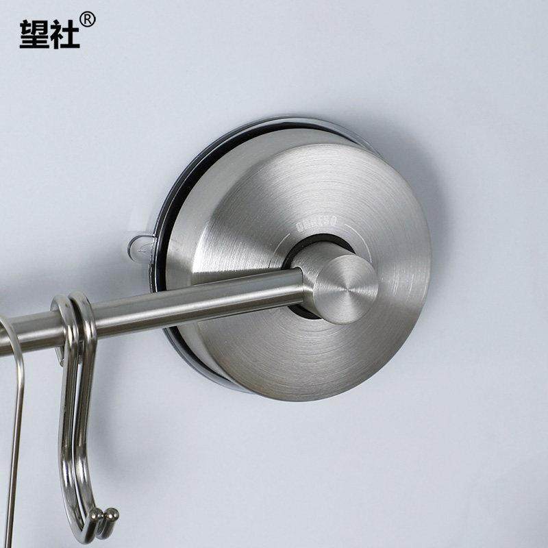 吸盘式厨房304挂杆强力免打孔锅铲不锈钢挂杆排钩收纳架壁挂锅盖,淘宝优惠券,粉丝福利购,淘宝优惠卷