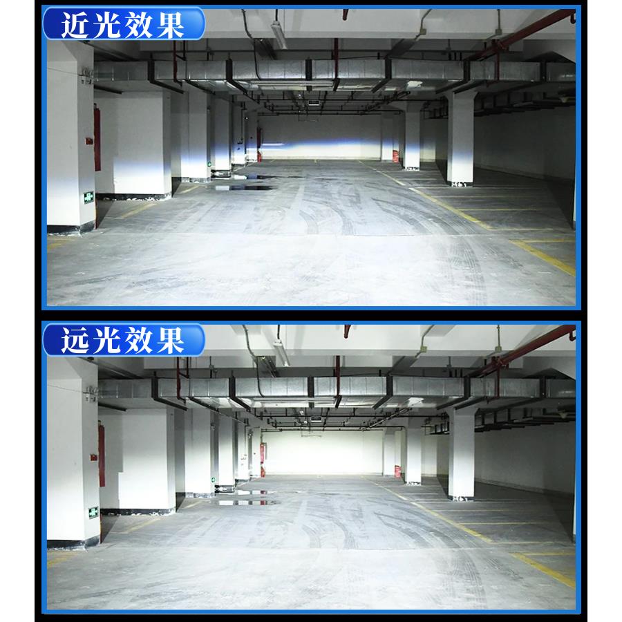 h4远近一体自带双光透镜led汽车电动摩托车货车改装超亮激光大灯 - 图0