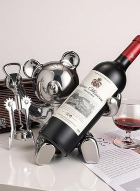 轻奢暴力熊酒托 托红酒架摆件家居客厅酒柜餐柜电视柜装饰品乔迁