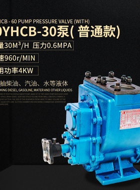80YHCB-60圆弧齿轮泵油泵油罐车加油泵齿轮油泵洒水车带溢流阀泵