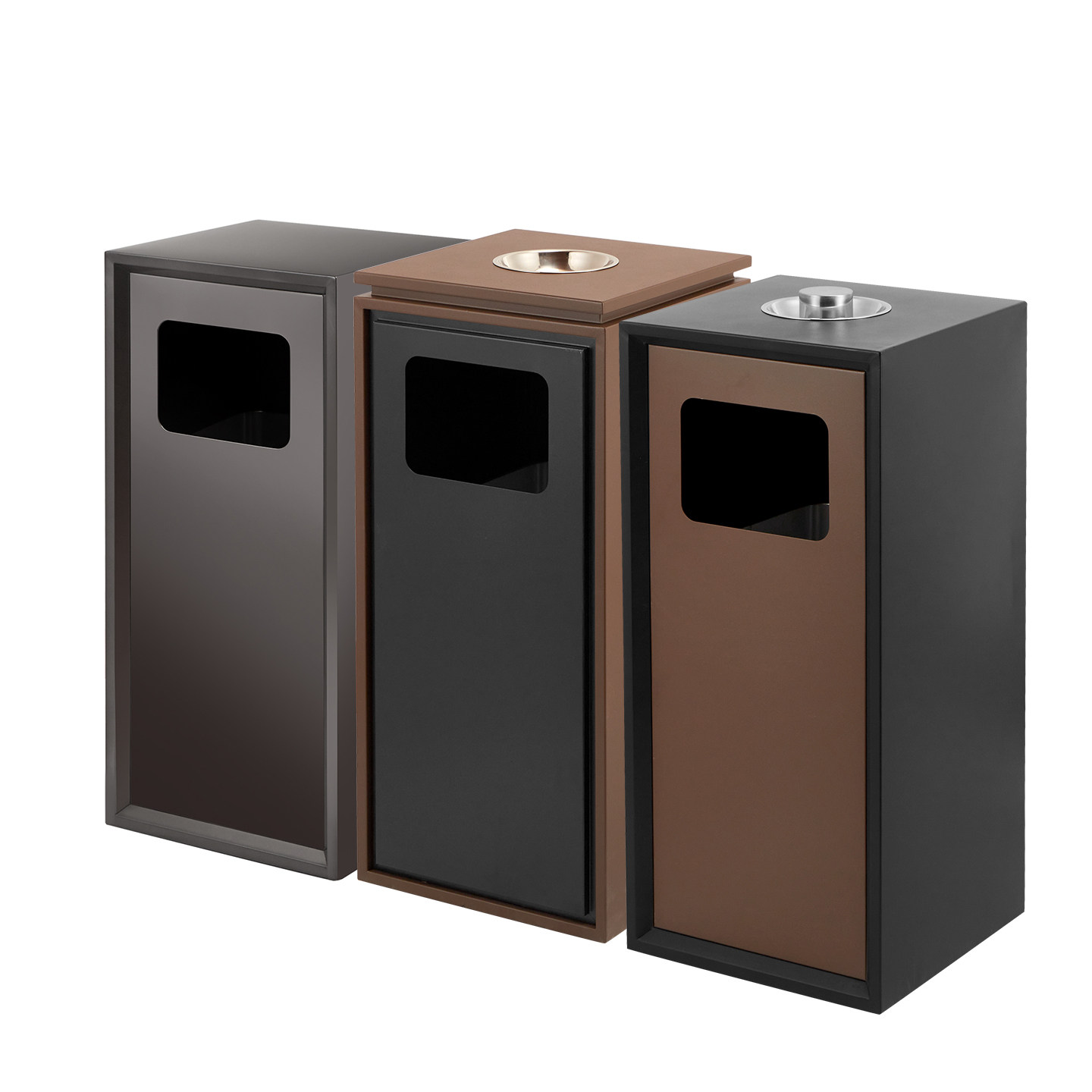 酒店不锈钢垃圾桶商用商场大堂电梯口物业售楼部烟灰缸分类收纳桶