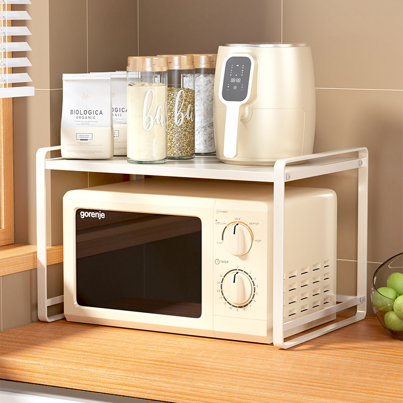 微波炉置物架f专用电饭锅烤箱收纳层架空气炸锅碗盘碗碟置物架调,淘宝优惠券,粉丝福利购,淘宝优惠卷