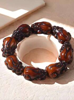 爆量每日严选八方来财貔貅手串专柜精品复古做旧男女同款树脂手链