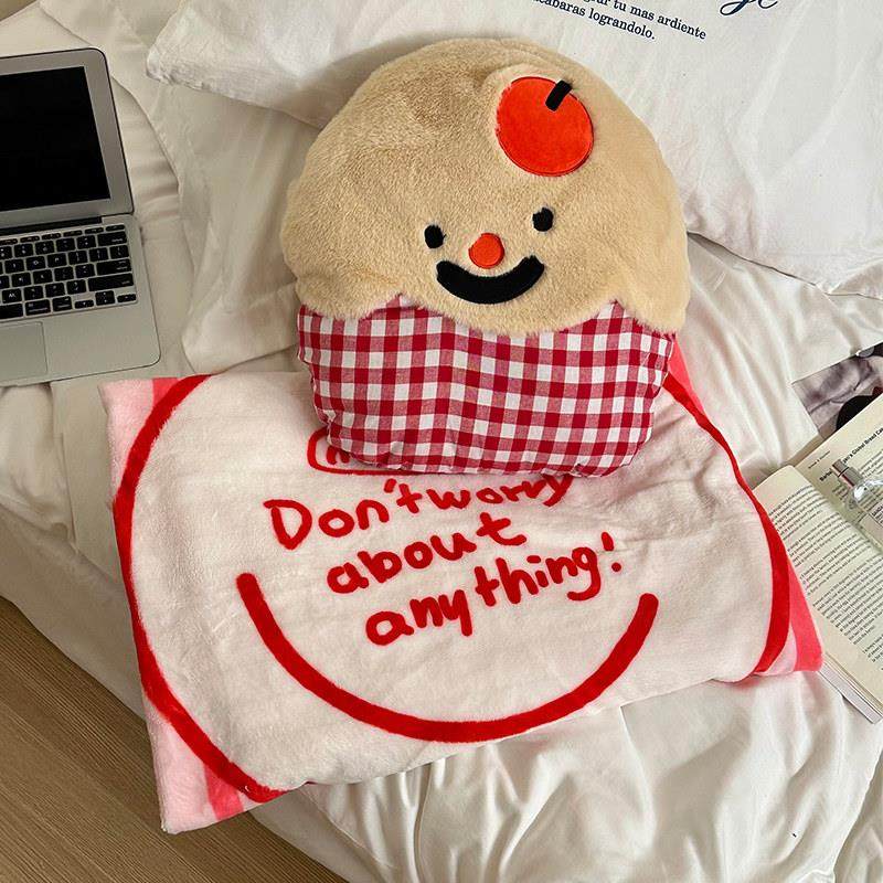 可爱卡通抱枕被子两用毯子二合一客厅卧室宿舍毛绒午睡毯护腰靠枕,淘宝优惠券,粉丝福利购,淘宝优惠卷