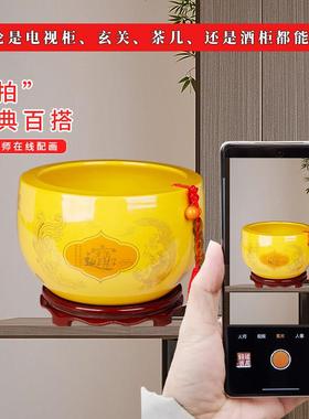聚宝盆摆件业招财聚店财瓷家用存钱罐陶DWHJBP瓷米缸八方来财铺陶