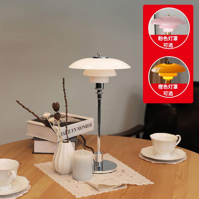 丹20007床H麦设计师简约P玻璃中古台灯欧艺术客厅书房卧室头装饰 - 图0