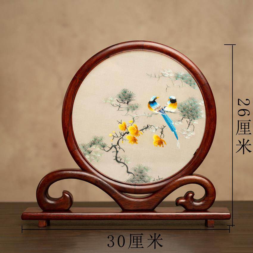 苏州刺绣摆件双面绣创意新中式装饰台屏桌面摆台绣美国风商务礼品,淘宝优惠券,粉丝福利购,淘宝优惠卷