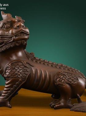 九华山藏山独角兽听力工艺品客厅入口办公室装饰