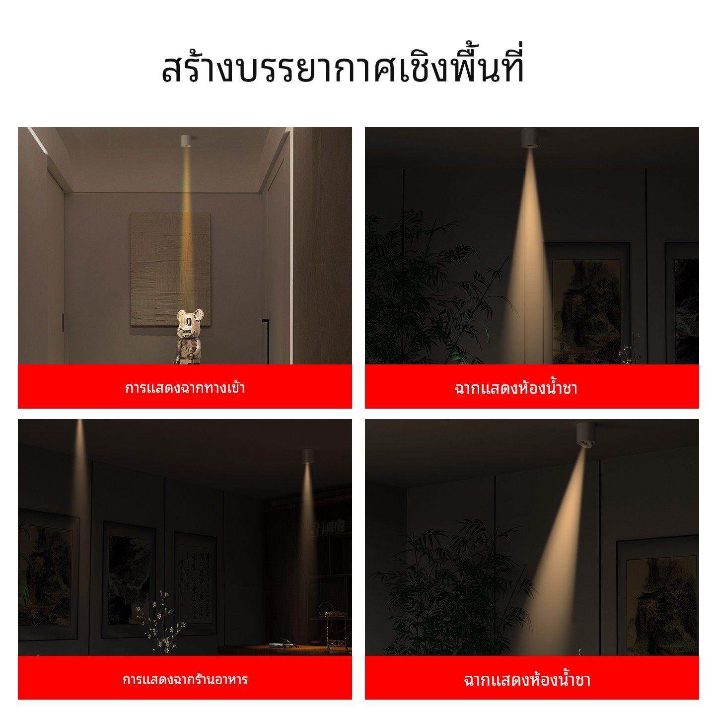 一束聚光射灯明装超薄小角度5W茶厅室氛围15度24度餐桌可调节筒灯,淘宝优惠券,粉丝福利购,淘宝优惠卷