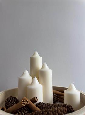 侘寂风木质香薰蜡烛托盘家用松果套餐民宿玄关餐桌氛围装饰摆件