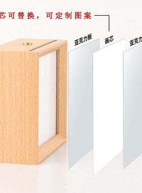 乔迁礼物搬家入宅新居仪式装饰小夜灯摆件 diy写书法祝福发光相框