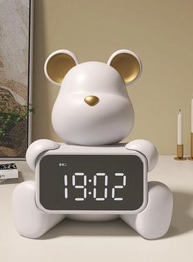 北欧暴力熊时钟摆件客厅卧室电视柜玄关柜桌面装饰品乔迁新居礼品