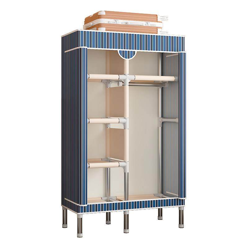 衣柜简易组装布衣柜家用卧室出租房用拉炼 炼 全封闭钢管加粗加厚,淘宝优惠券,粉丝福利购,淘宝优惠卷