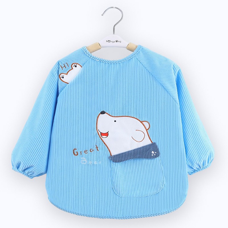 Children's smock, baby boy's eating bib, waterproof baby, anti-dirty, baby girl's kindergarten anti-dressing autumn and winter protective clothing