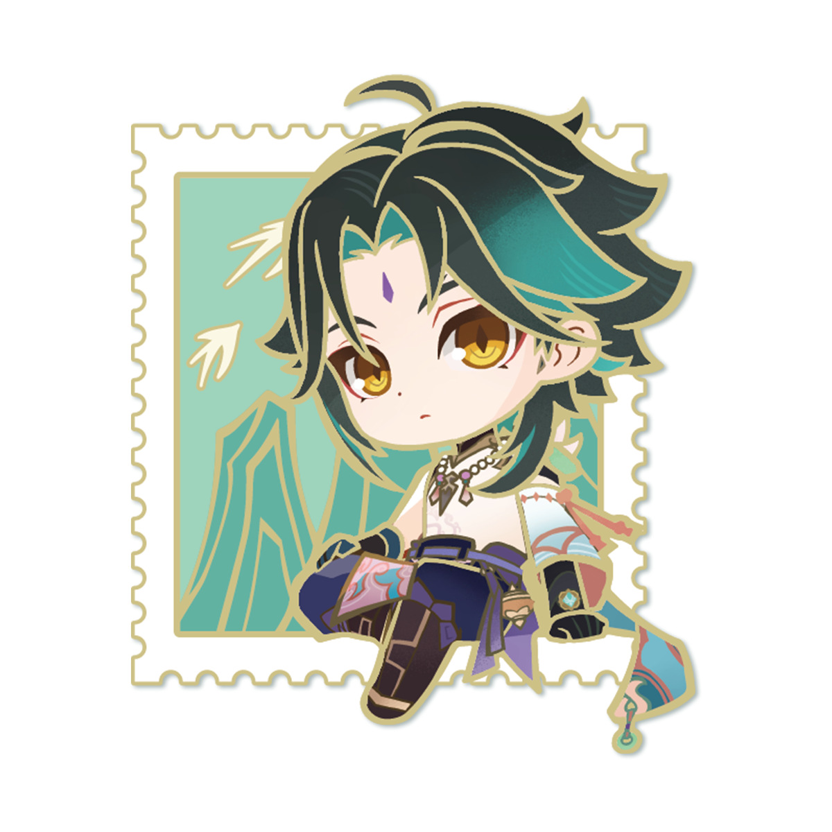 原神贵州非遗联动系列吧唧徽章立牌蓝砚周边贵州联动魈周边谷子 - 图2