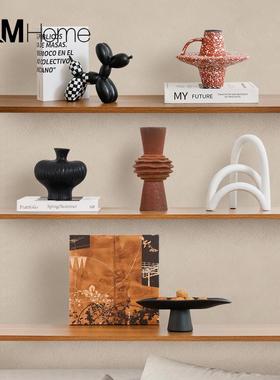 法式复古家居软装饰品酒柜玄关摆件高级感小众侘寂风民宿酒店摆设