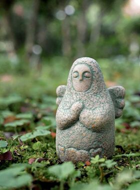 海拉鲁女神石像摆件仿石创意摆件桌搭动漫游戏场景鱼缸蛋糕装饰
