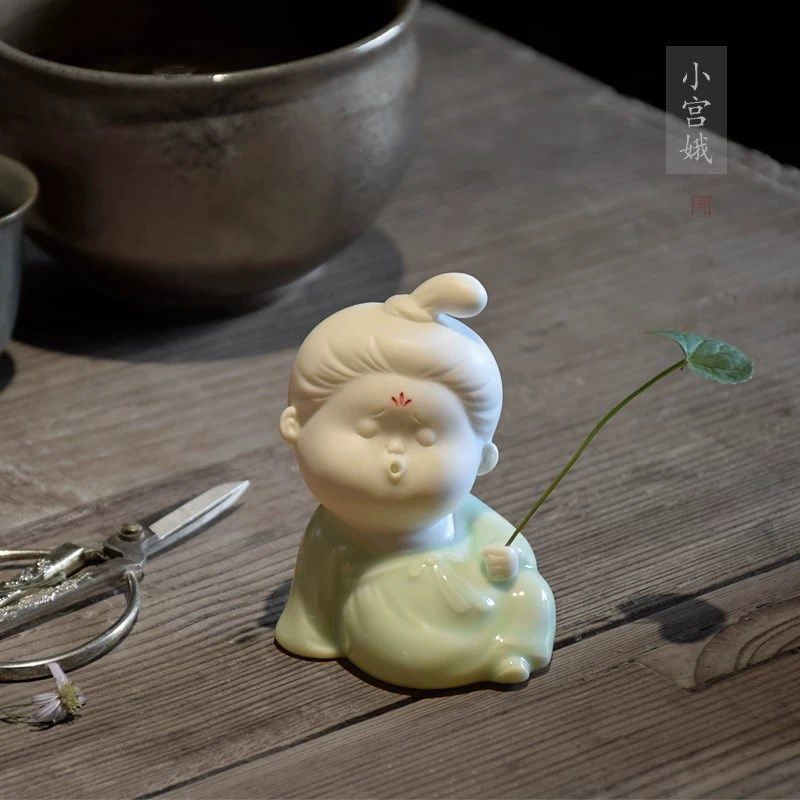Creative lady palace tea pet boutique pen shelf tea set tea play tea ceremony love home