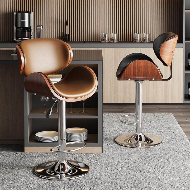 沐斯梵客中古吧台椅可升降旋转吧台凳家用岛台高脚椅子咖啡厅吧椅,淘宝优惠券,粉丝福利购,淘宝优惠卷