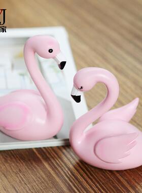 家居饰品树脂摆件创意客厅玄关酒柜火烈鸟装饰品工艺摆设结婚礼物