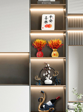 酒柜套组搭配北欧轻奢现代新中式风家居摆件客厅玄关样板间办公室