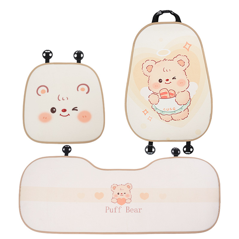 汽车坐垫秋冬保暖卡通可爱网红半包款单片后排车内座垫四季高级感