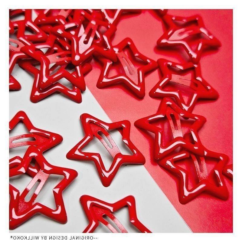 王力宏氛围感星星发夹红色五角星宝宝发夹新年氛围感女童星星发夹,淘宝优惠券,粉丝福利购,淘宝优惠卷