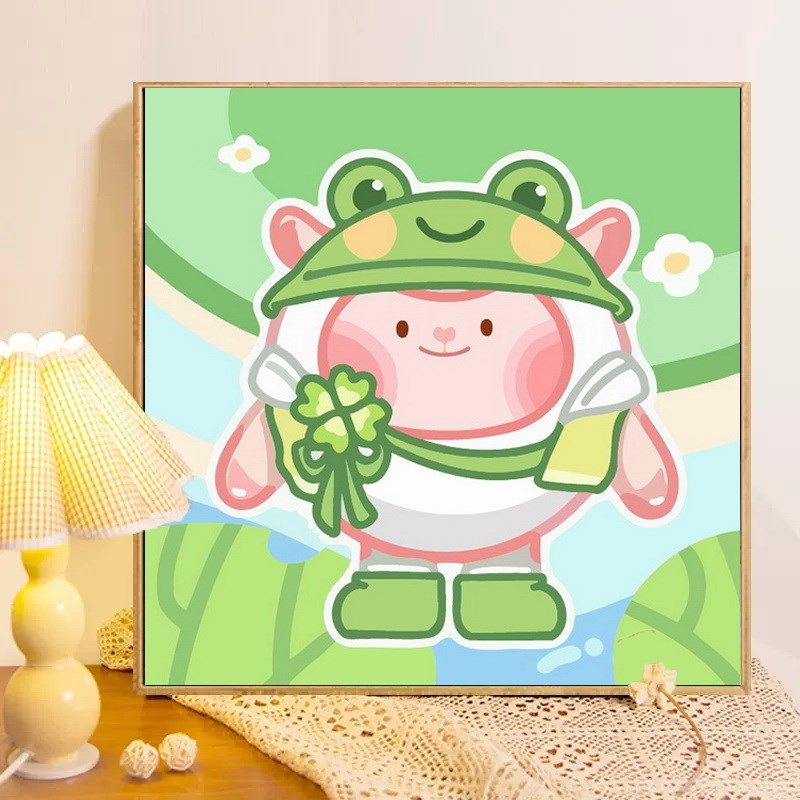 蛋仔派对新款dondon羊数字油画di手工涂色涂鸦装饰油彩画,淘宝优惠券,粉丝福利购,淘宝优惠卷