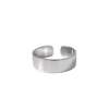 S925 sterling silver open ring ins Korean style versatile minimalist aperture glossy ring mix and match trendy ring for women
