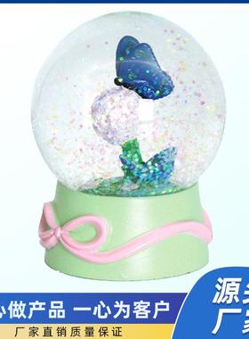 树摆脂工艺品通卡水晶球件透明玻璃水球圆玻球梦幻璃球房间布置装