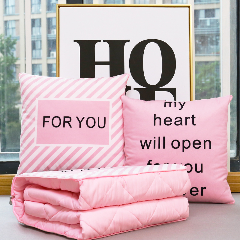 抱枕被子两用靠枕被多功能办公室折叠午睡靠枕头被汽车载空调毯子 - 图1