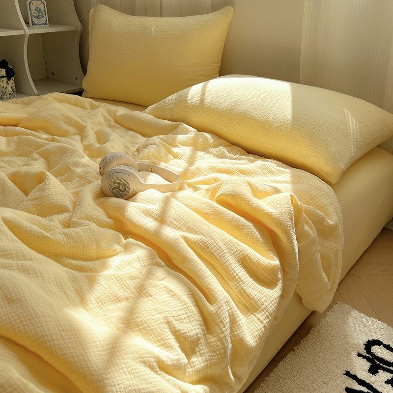 奶油风夏被双层纱夏季2025新款空调被儿童学生宿舍单人薄夏凉被子,淘宝优惠券,粉丝福利购,淘宝优惠卷