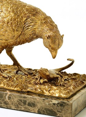 高档大气奢华纯铜书柜书房装饰品摆件欧式美式法式样板房工艺品