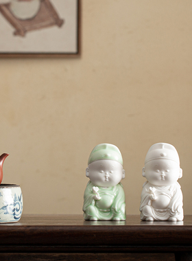 久造陶瓷文昌帝君神像摆设文曲星佛像助学书房书桌桌面镇纸小摆件